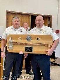 Ax Presentation to Capt. VandeBerg for 22 years of Dedicated service.
