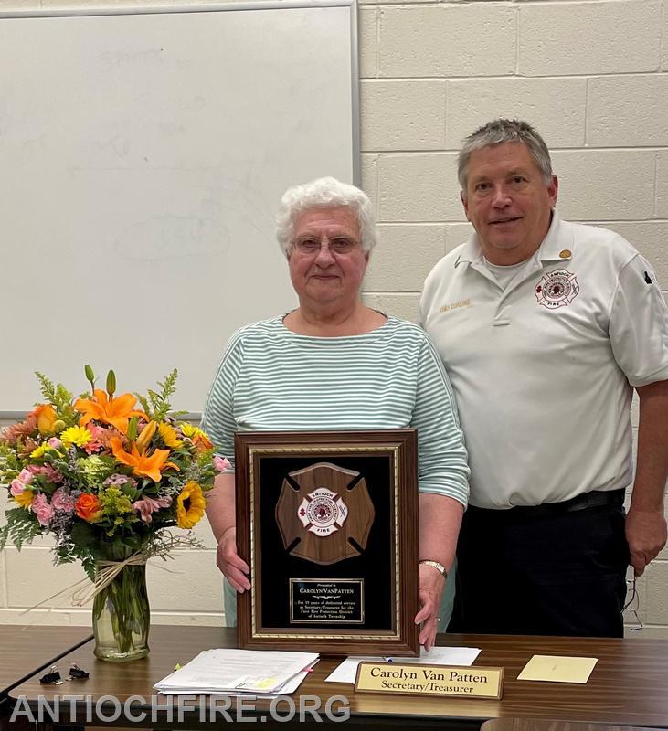 Trustee Carolyn VanPatten celebrated for her 19.5 years of dedicated service to the Antioch Community.